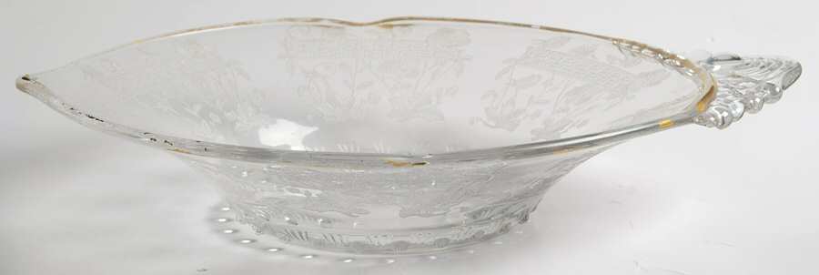 Buttercup (Gold Trim, Stem 86) Handled Mint Dish by Glastonbury - Lotus-1