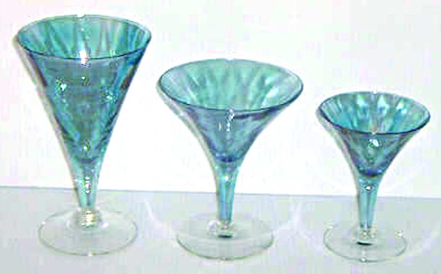 Catalina Blue Water Goblet by Glastonbury - Lotus-1
