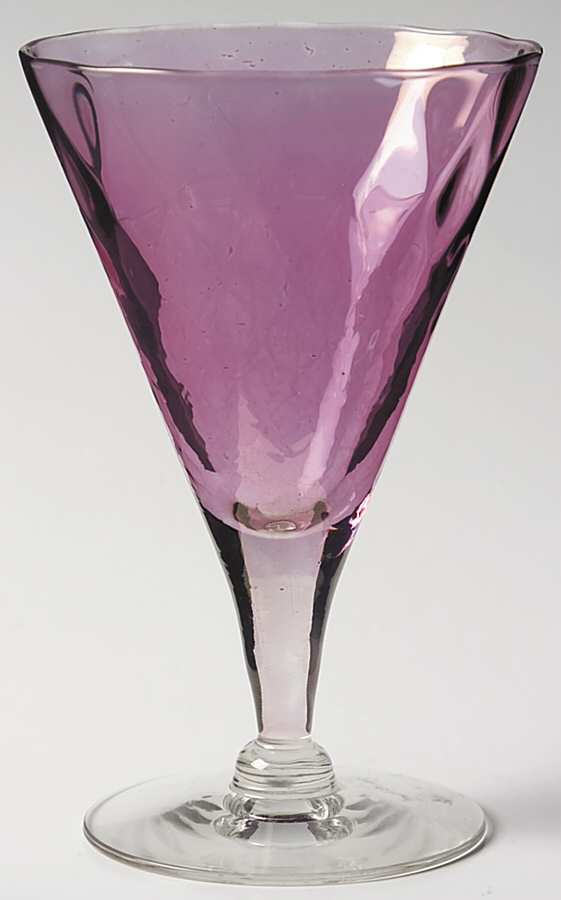 Catalina Cranberry Wine Glass by Glastonbury - Lotus-1
