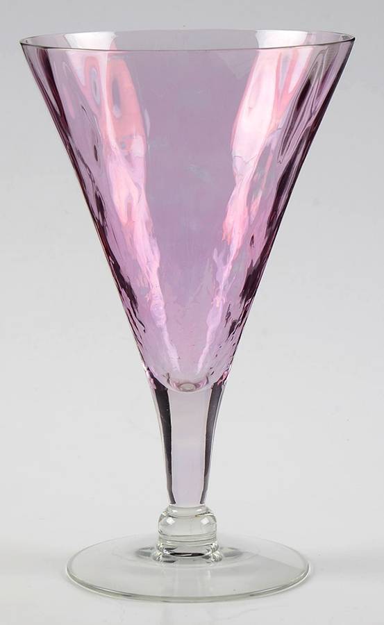 Catalina Cranberry Water Goblet by Glastonbury - Lotus-1
