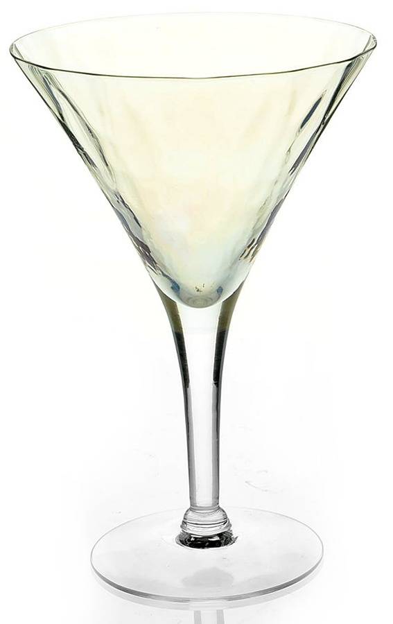 Catalina Iridescent Martini Glass by Glastonbury - Lotus-1