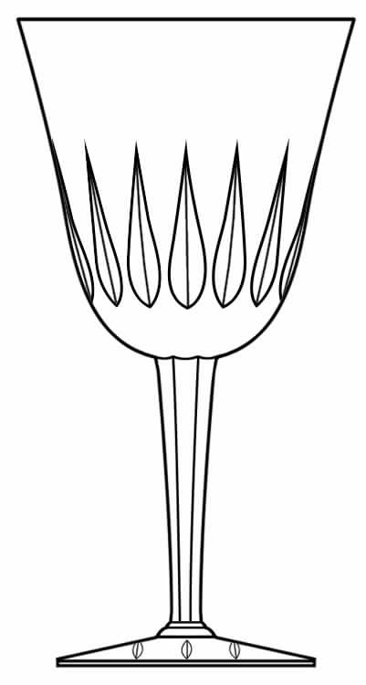 Celeste Water Goblet by Glastonbury - Lotus-1