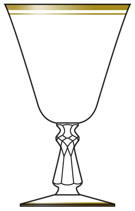 Chalet Gold Water Goblet by Glastonbury - Lotus-1