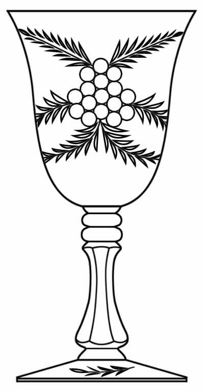 Chantilly Water Goblet by Glastonbury - Lotus-1