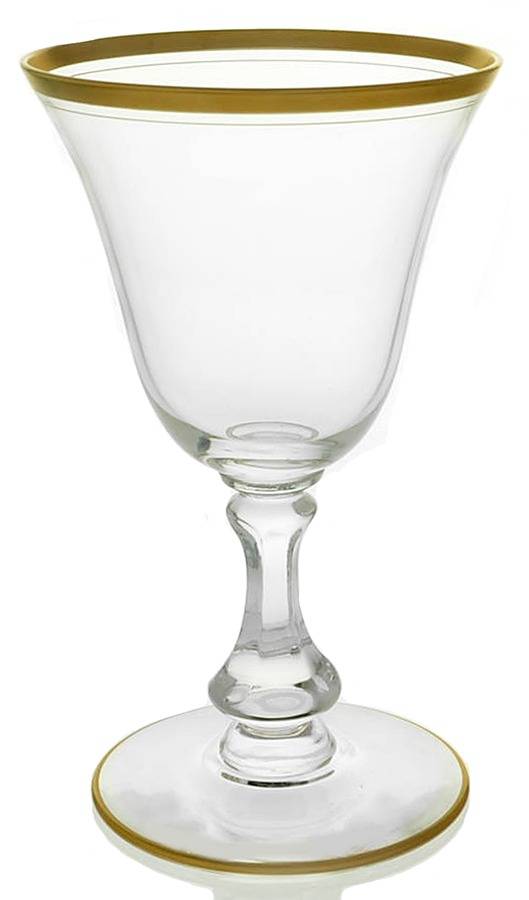 Colonial II (Stem 98, Gold Trim) Wine Glass by Glastonbury - Lotus-1