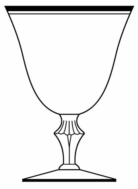 Colonial 92 (Gold Trim) Water Goblet by Glastonbury - Lotus-1