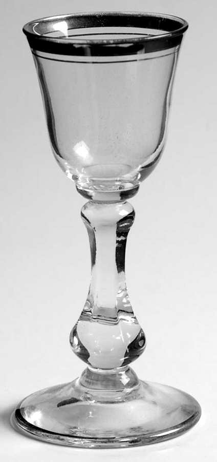 Colonial II (Platinum Trim) Cordial Glass by Glastonbury - Lotus-1