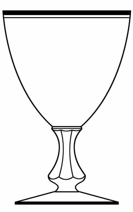 Colonial Platinum Water Goblet by Glastonbury - Lotus-1