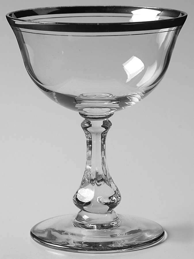 Colonial Platinum Champagne/Tall Sherbet by Glastonbury - Lotus-1