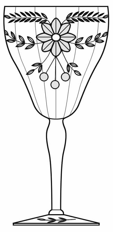 Cosmos Water Goblet by Glastonbury - Lotus-1