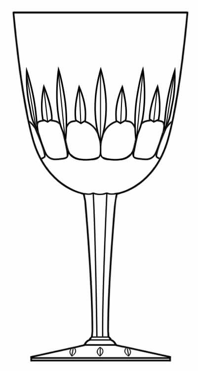 Crown Water Goblet by Glastonbury - Lotus-1