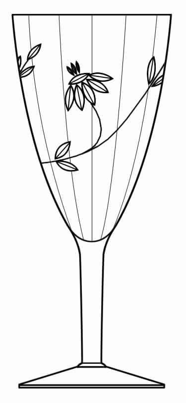 Cut 6 Water Goblet by Glastonbury - Lotus-1