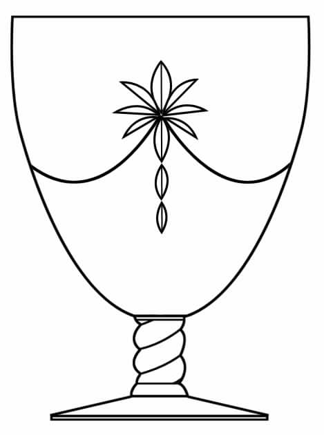 Daisy Chain Water Goblet by Glastonbury - Lotus-1