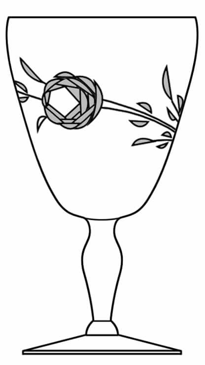 Dawn Rose Water Goblet by Glastonbury - Lotus-1