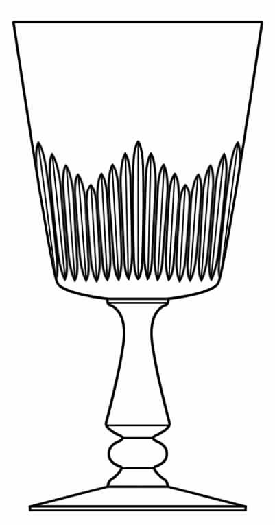 Dawn Water Goblet by Glastonbury - Lotus-1