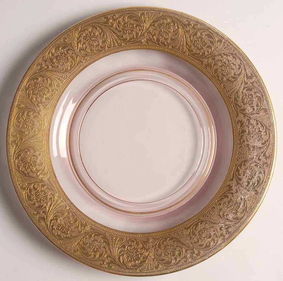 Decoration 889 Rose (Gold Encrusted) Mayonnaise Underplate Only by Glastonbury - Lotus-1