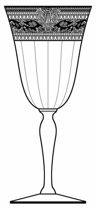 Decoration 902 (Pink Stem) Water Goblet by Glastonbury - Lotus-1