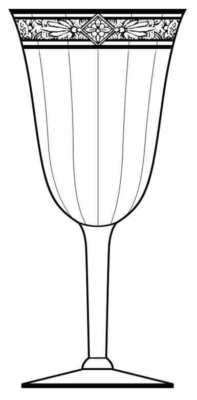 Dorothy Clear Water Goblet by Glastonbury - Lotus-1