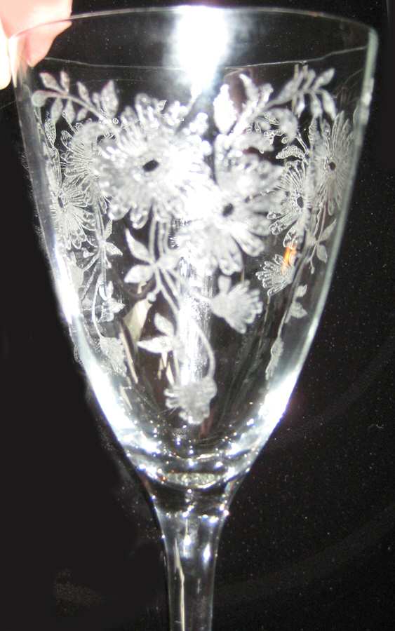 Etch 1007 (500) Water Goblet by Glastonbury - Lotus-1