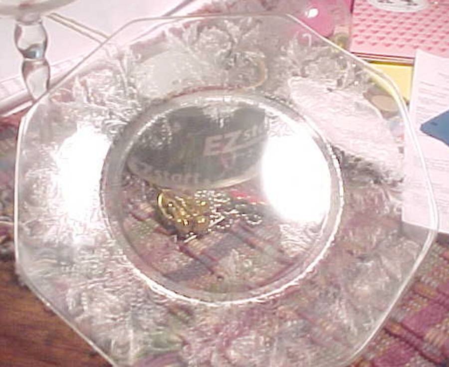 Etch 1019 (Stem 40) Luncheon Plate by Glastonbury - Lotus-1
