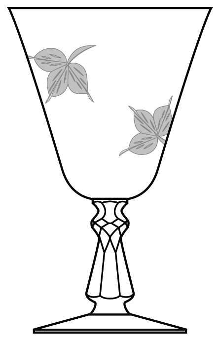 Falling Leaves Water Goblet by Glastonbury - Lotus-1