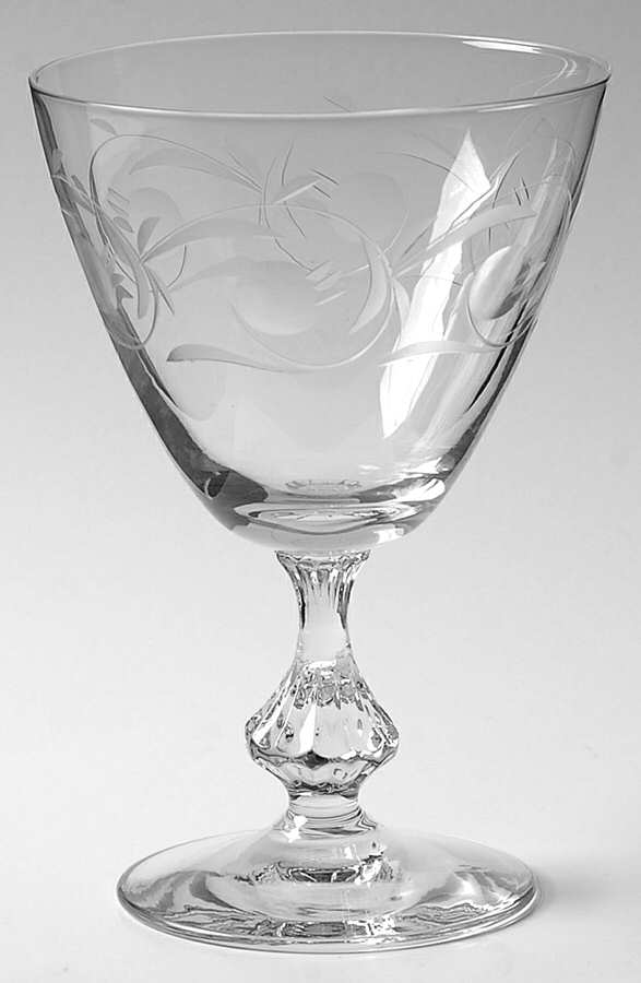 French Scroll Water Goblet by Glastonbury - Lotus-1