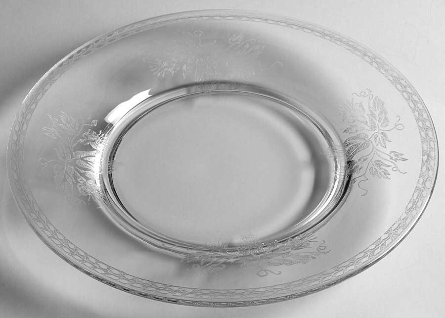 Fuchsia (Stem #76, Etch #0905) Salad Plate by Glastonbury - Lotus-1