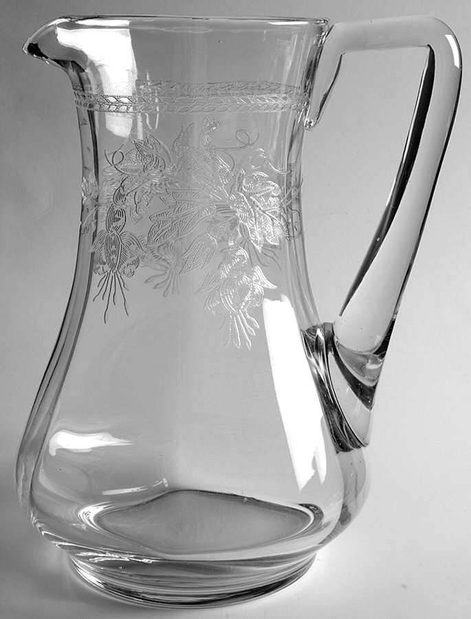 Fuchsia (Stem #76, Etch #0905) Pitcher by Glastonbury - Lotus-1