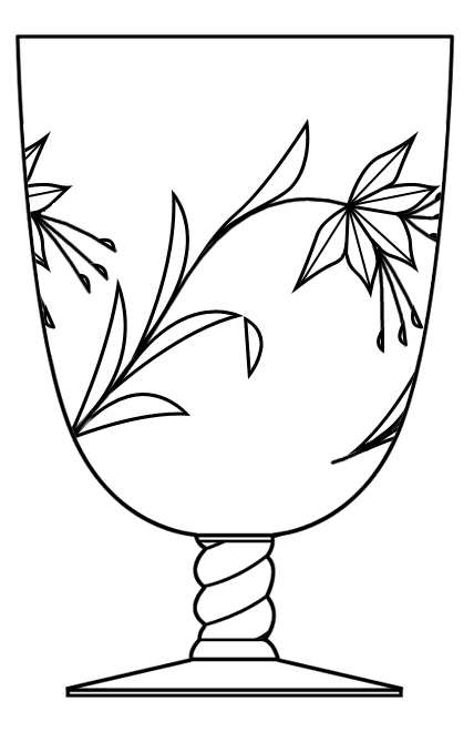 Fuchsia Water Goblet by Glastonbury - Lotus-1
