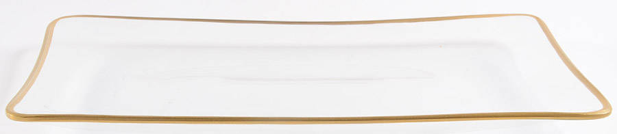 Georgian Gold 9" Rectangular Tray by Glastonbury - Lotus-1