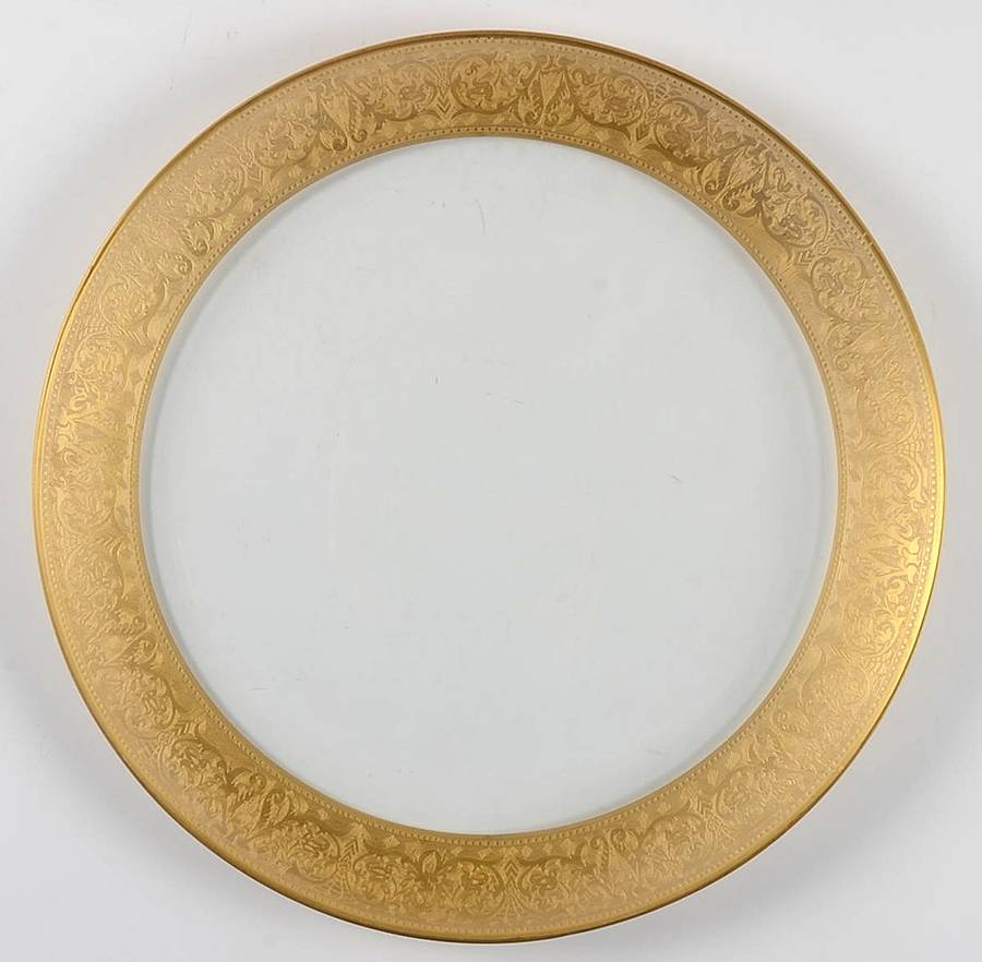 Georgian Gold 13" Torte Plate by Glastonbury - Lotus-1