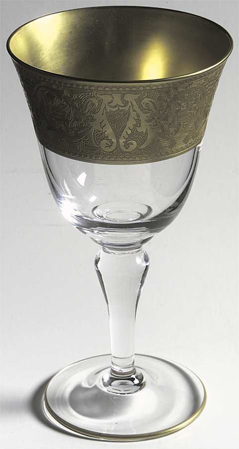 Georgian Gold Water Goblet by Glastonbury - Lotus-1