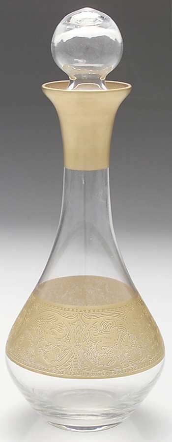 Georgian Gold Cordial Decanter & Stopper by Glastonbury - Lotus-1