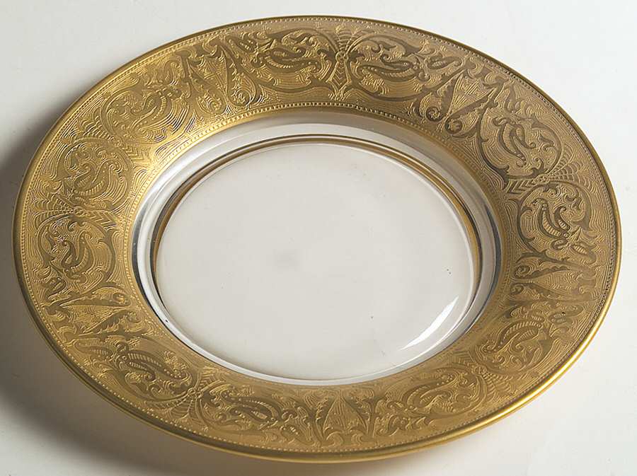 Georgian Gold Luncheon Plate by Glastonbury - Lotus-1