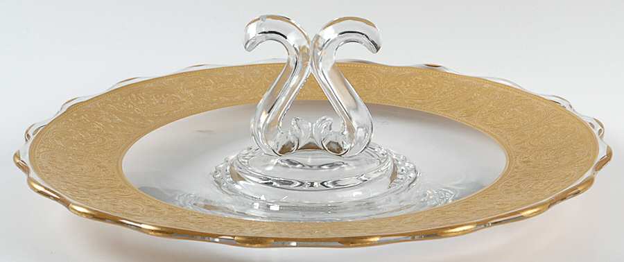 Georgian Gold Center Handle Tray by Glastonbury - Lotus-1