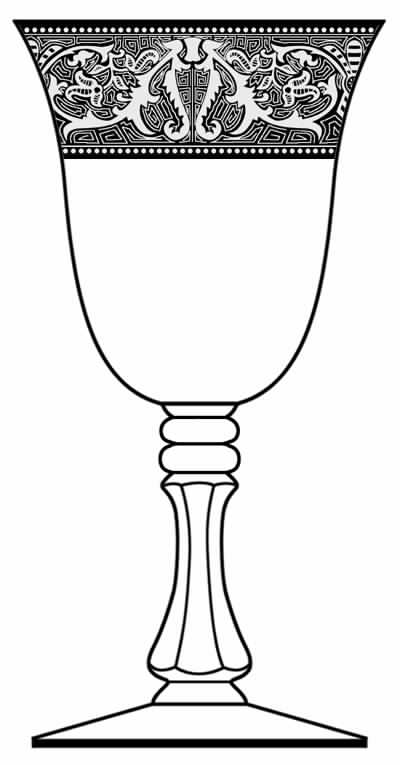 Georgian Water Goblet by Glastonbury - Lotus-1
