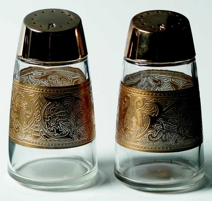 Georgian Shaker Set w/Metal Lids by Glastonbury - Lotus-1