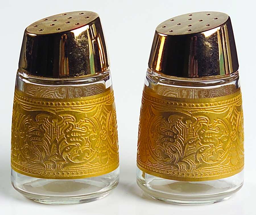 Georgian Mini Shaker Set with Metal Lids by Glastonbury - Lotus-1