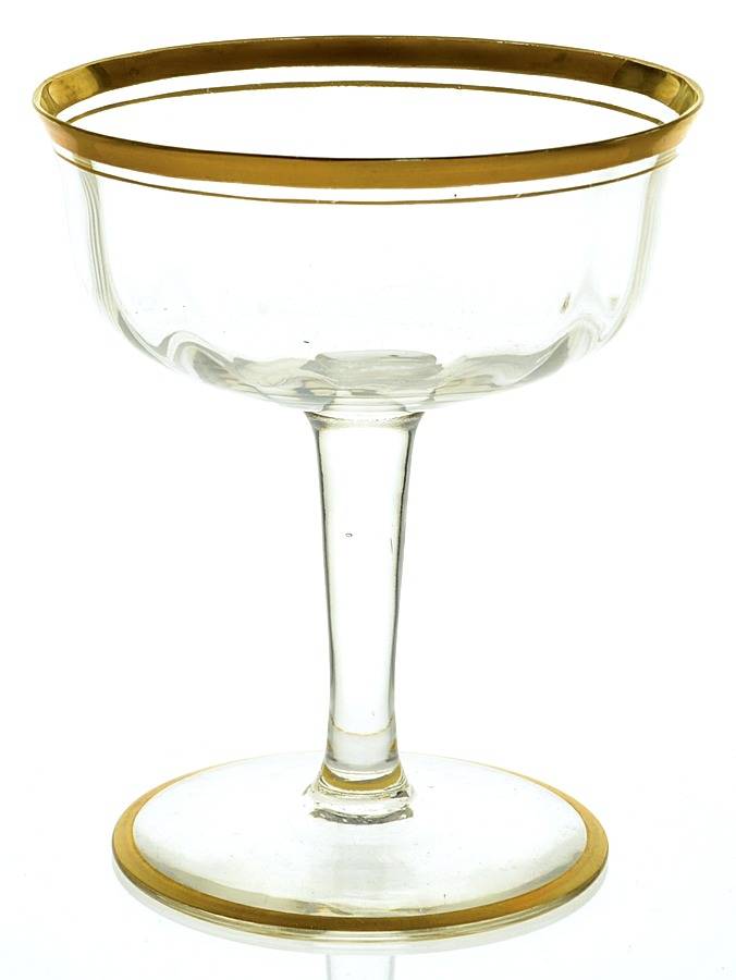 Gold Band 114 Champagne/Tall Sherbet by Glastonbury - Lotus-1