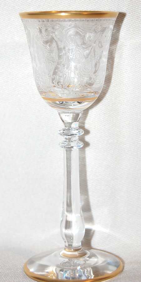 Gold Band (Decoration 889) Cordial Glass by Glastonbury - Lotus-1