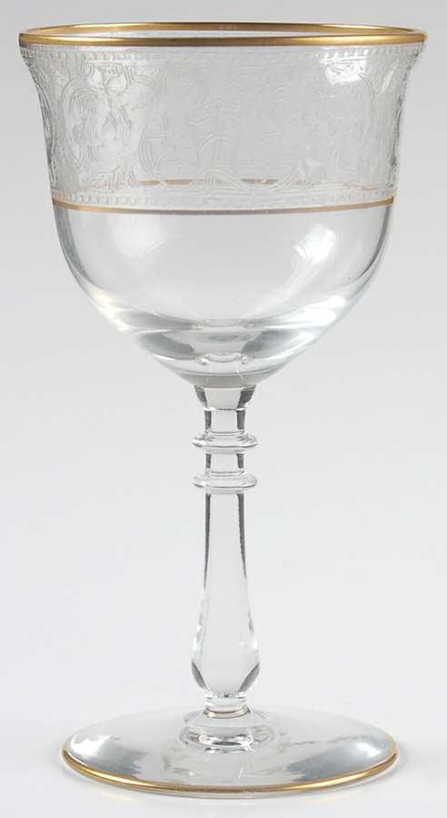 Gold Band (Decoration 889) Claret Wine by Glastonbury - Lotus-1