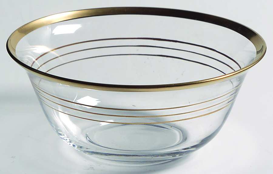 Gold Band (Decoration A, Stem #78) Finger Bowl by Glastonbury - Lotus-1