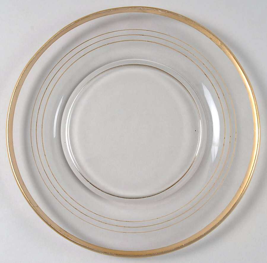 Gold Band (Decoration A, Stem #78) Luncheon Plate by Glastonbury - Lotus-1