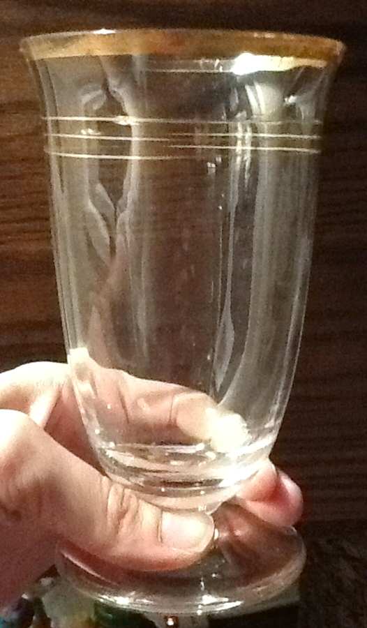 Gold Band (Decoration A, Stem #78) Iced Tea by Glastonbury - Lotus-1