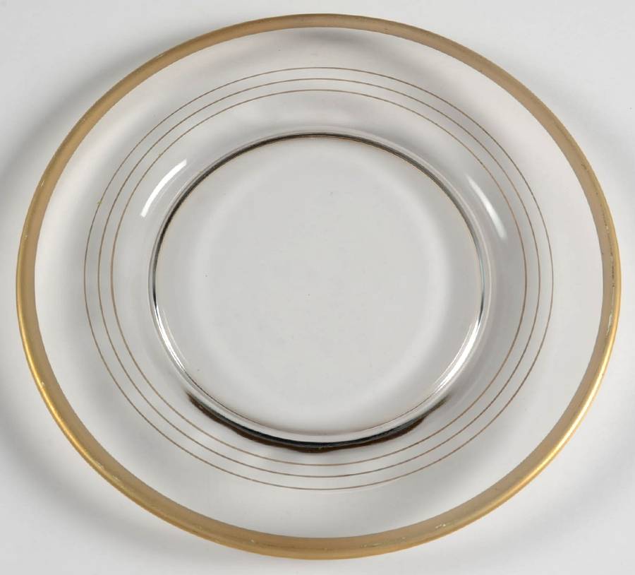 Gold Band (Decoration A, Stem #78) 7" Salad Plate by Glastonbury - Lotus-1