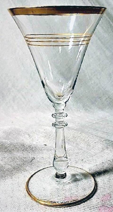 Gold Band (Decoration A, Stem #78) Sherry Glass by Glastonbury - Lotus-1