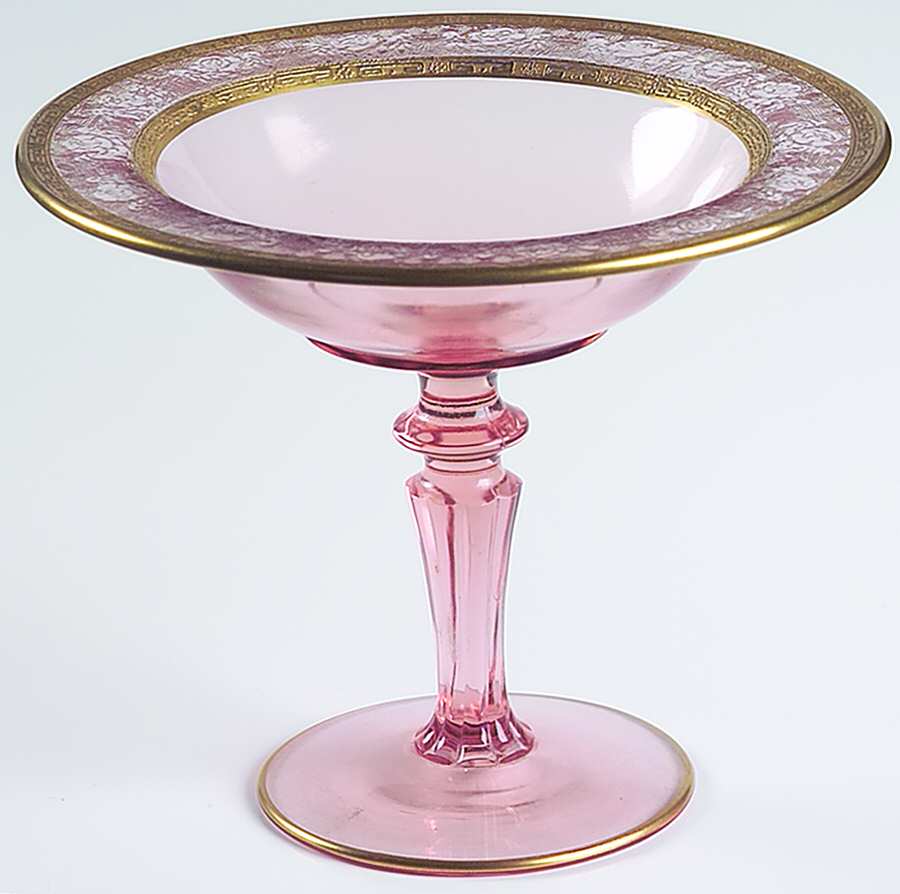 Grecian (Pink Stem) Compote by Glastonbury - Lotus-1