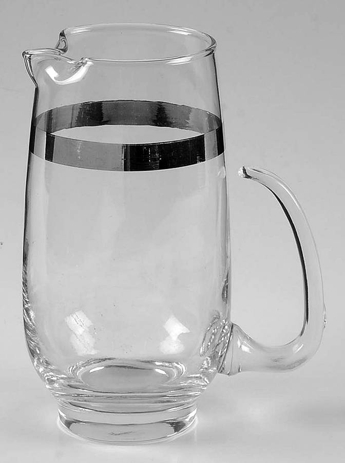 Halo Platinum 20 Oz Pitcher by Glastonbury - Lotus-1