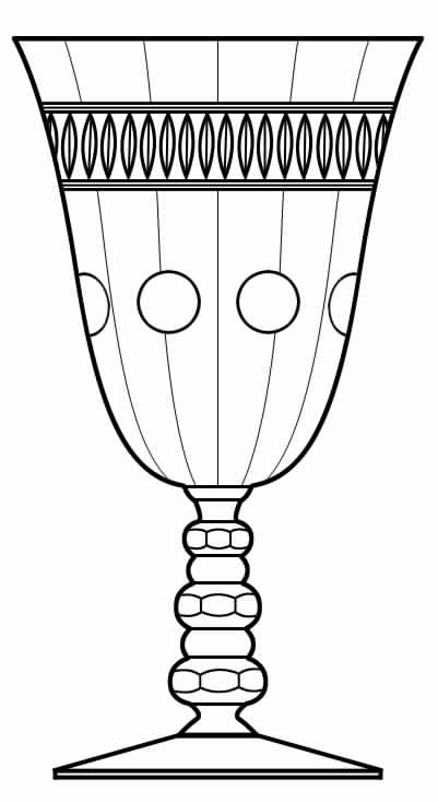 Harwich Water Goblet by Glastonbury - Lotus-1