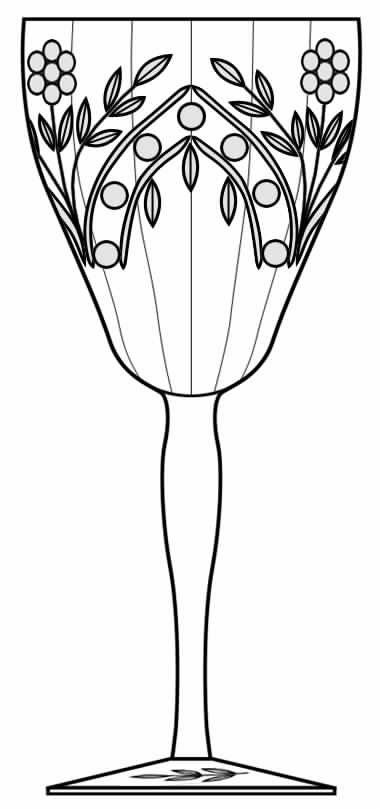 Helen Water Goblet by Glastonbury - Lotus-1